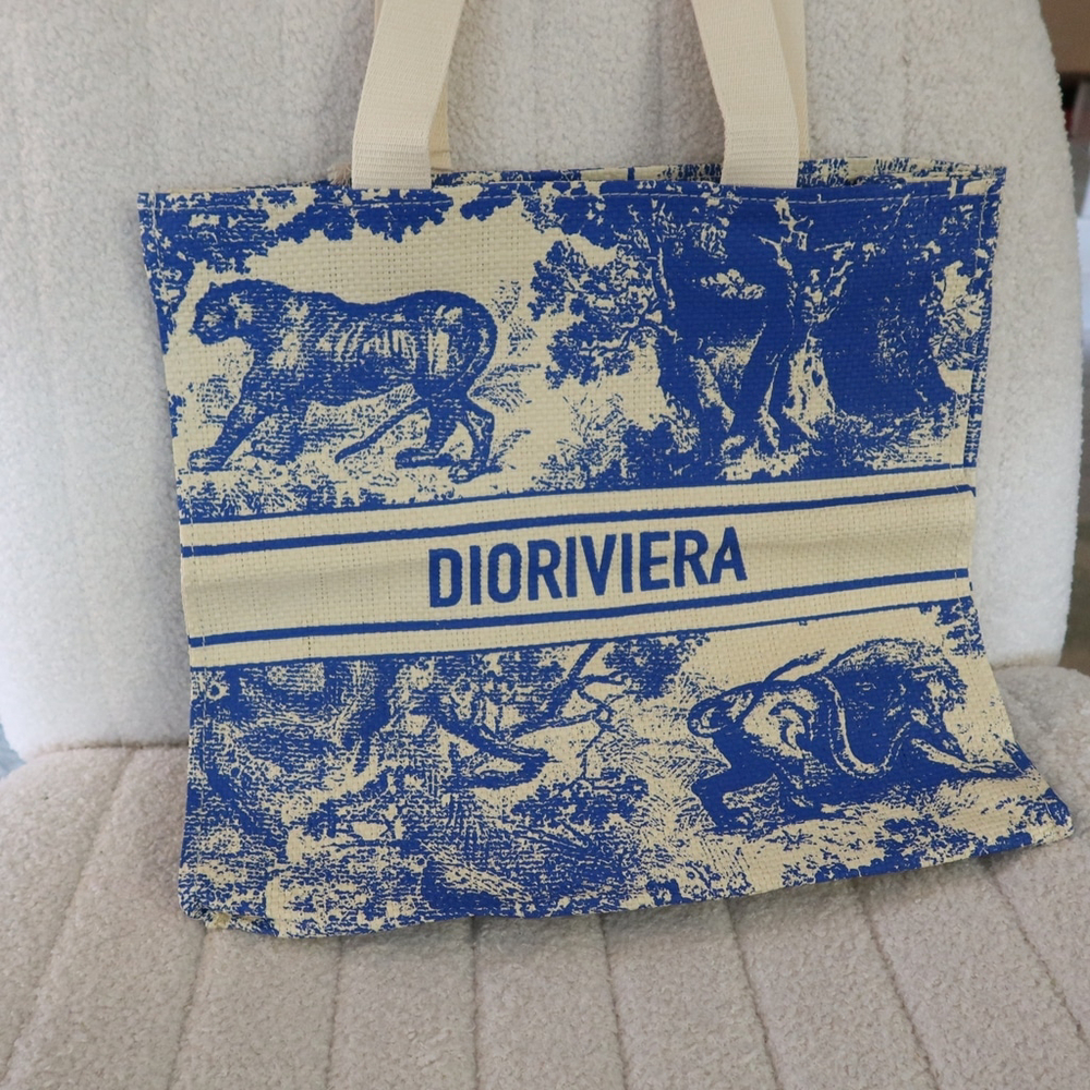 Christian Dior Dioriviera GWP Straw Tote - Picture 5 of 10